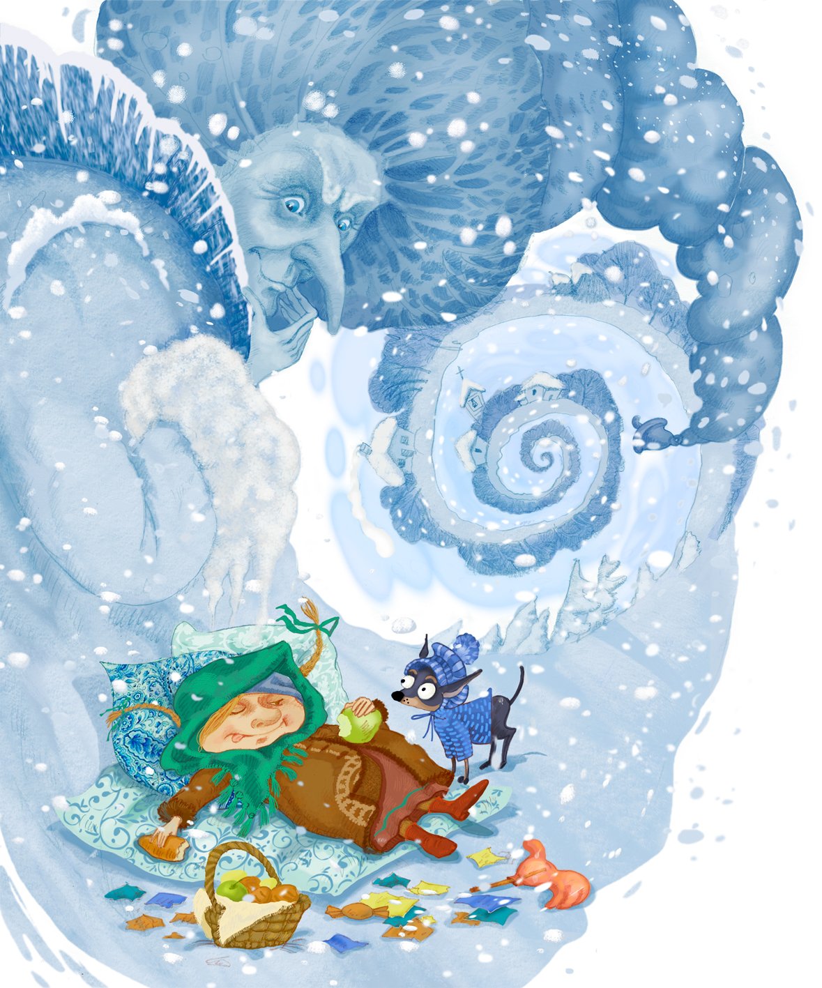 Братья Гримм иллюстрации Метелица сказка