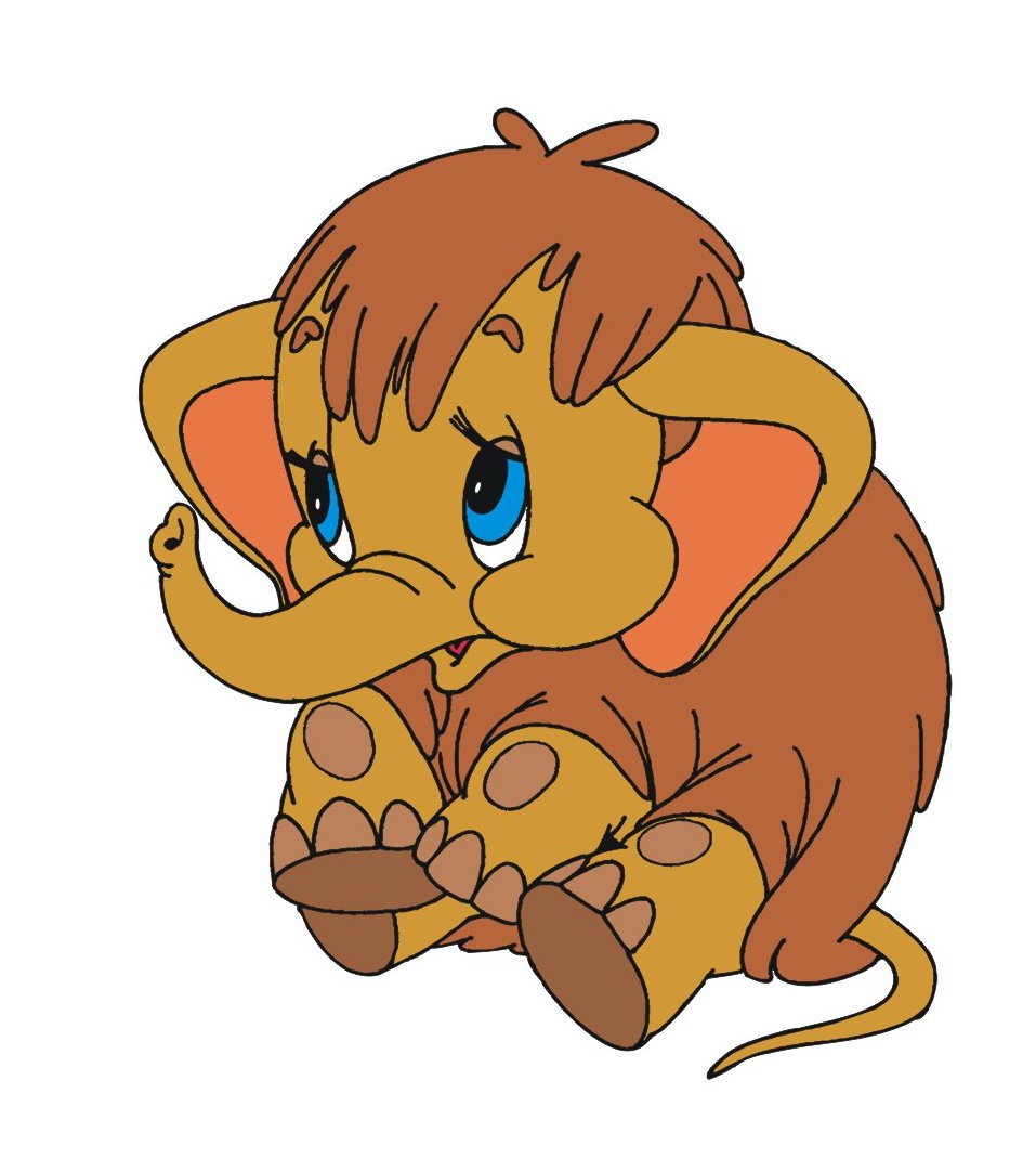 Мамонтенок раскраска для детей