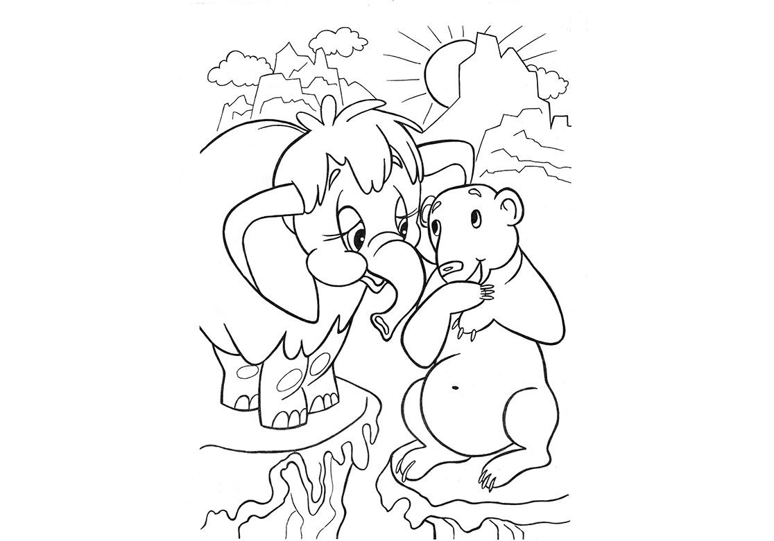 Первобытный человек раскраска для детей