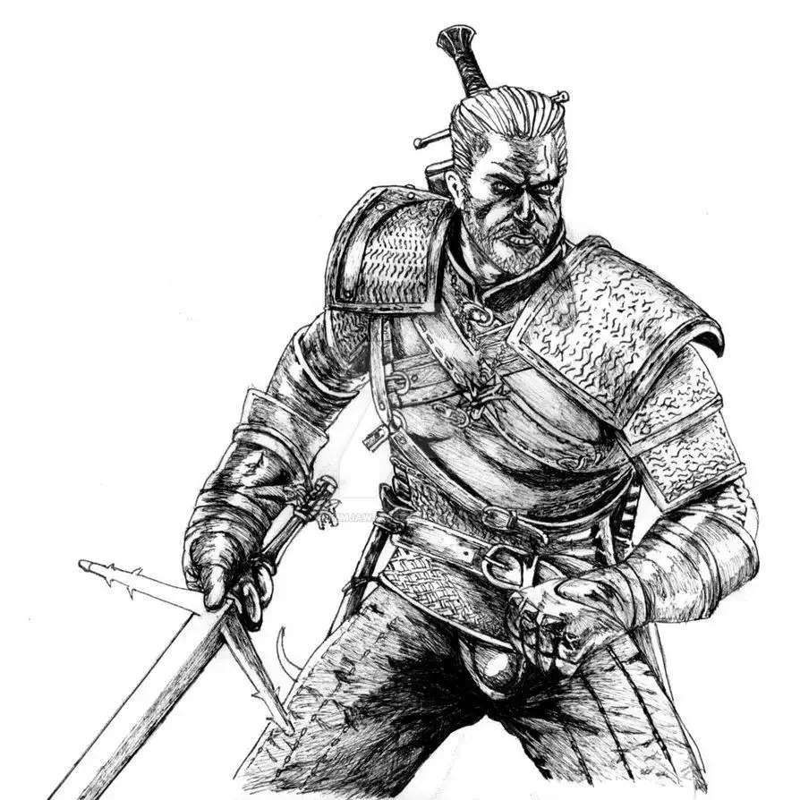 Ведьмак 3 Дикая охота раскраска