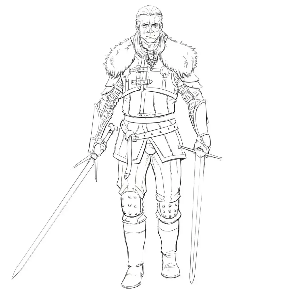 Ведьмак 3 Дикая охота раскраска