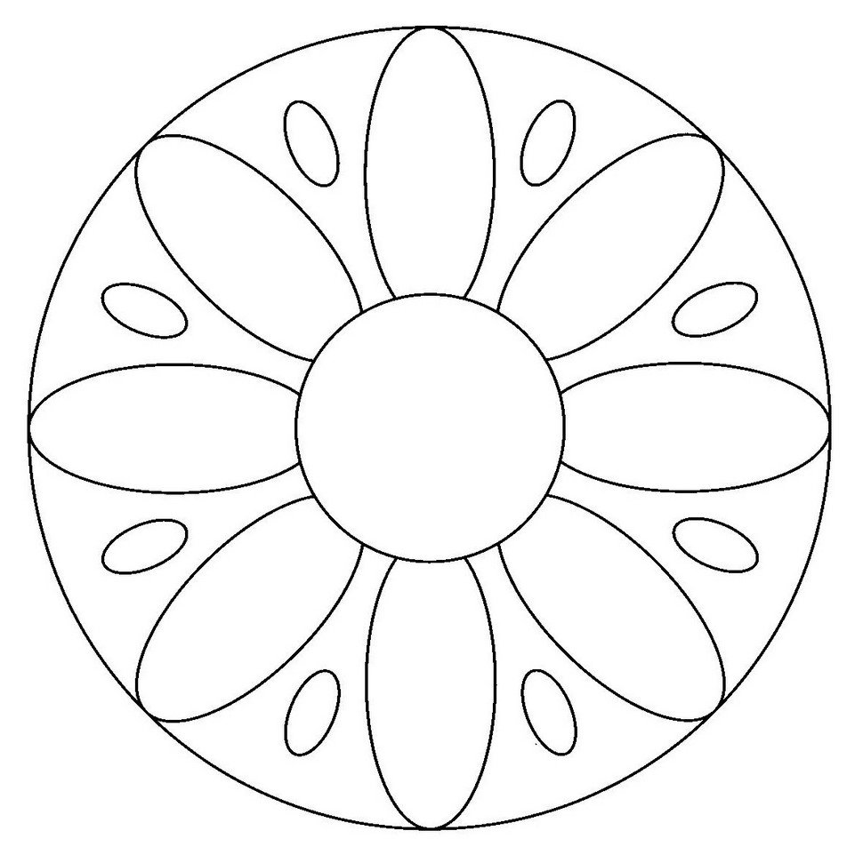 Декоративное рисование узор в круге