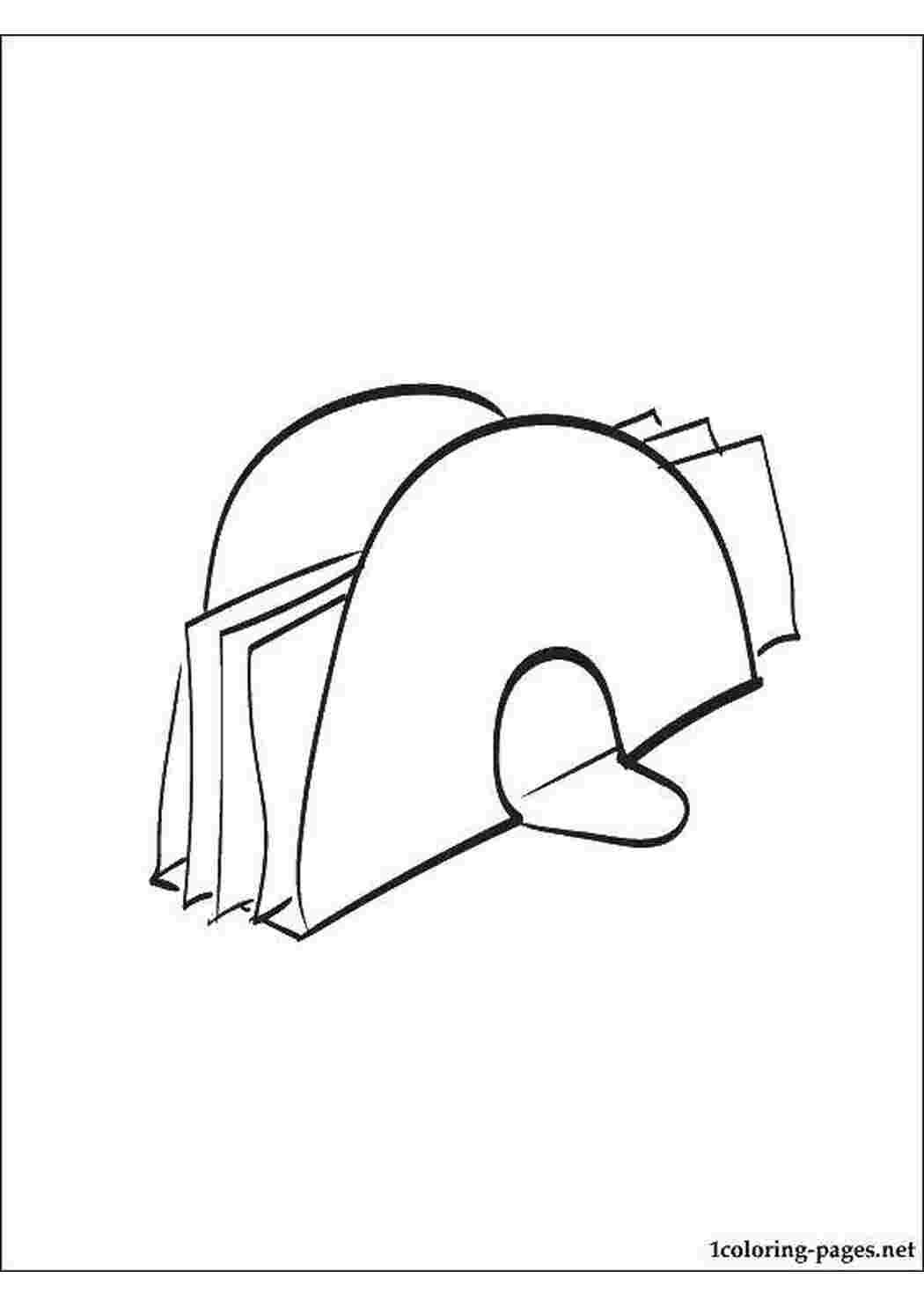 Салфетница раскраска для детей