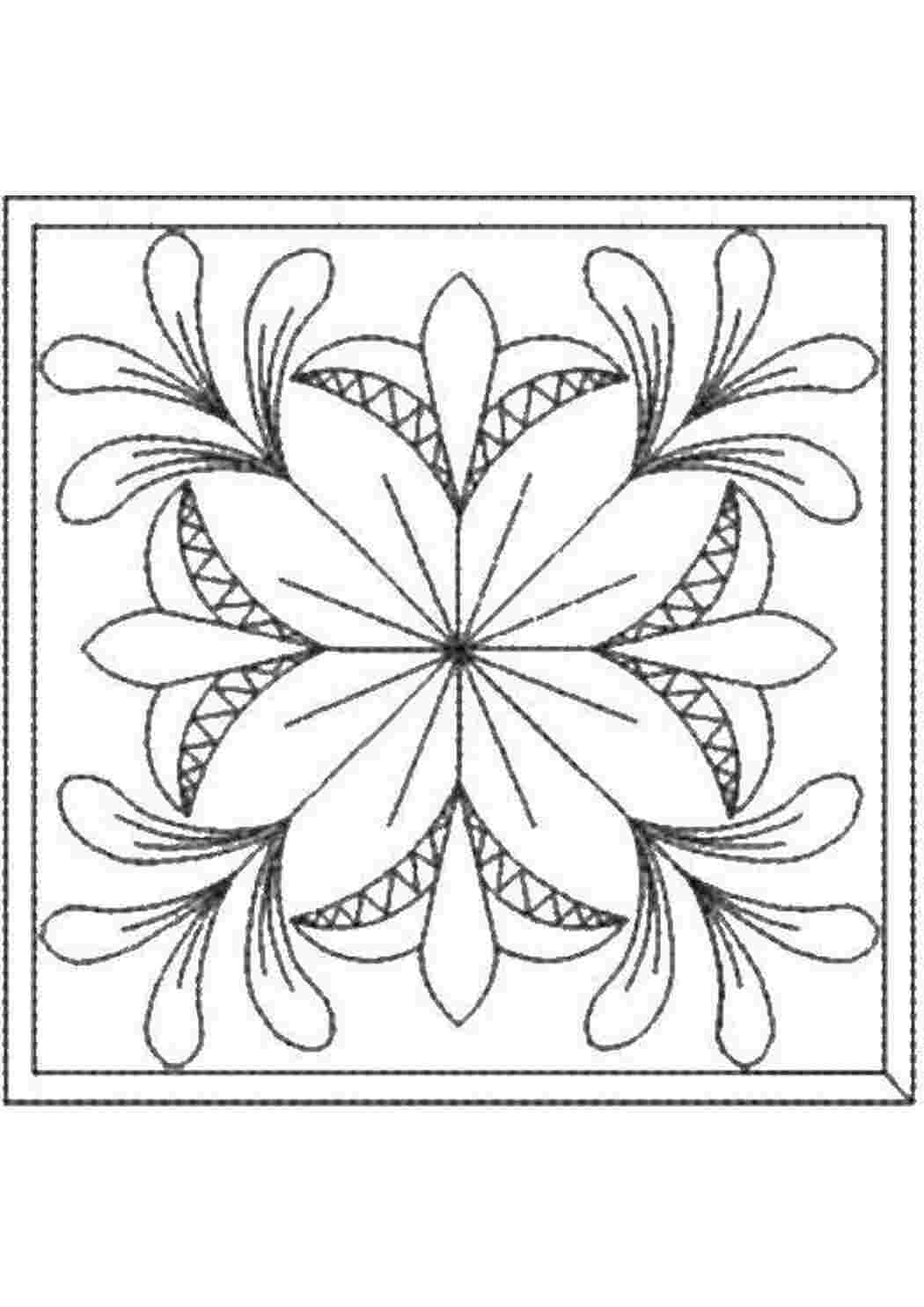 Растительный узор в квадрате