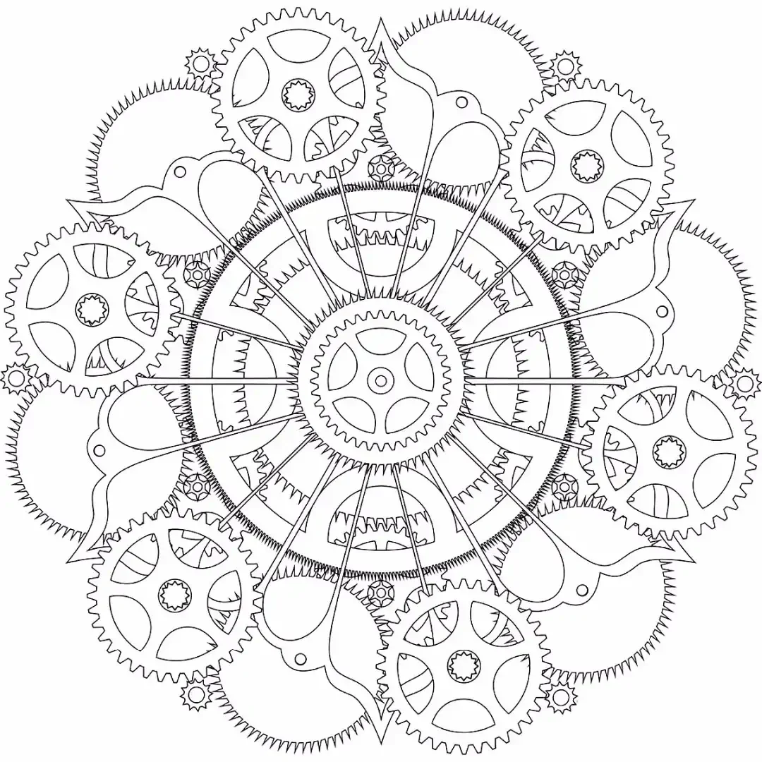 Часовой механизм чертеж