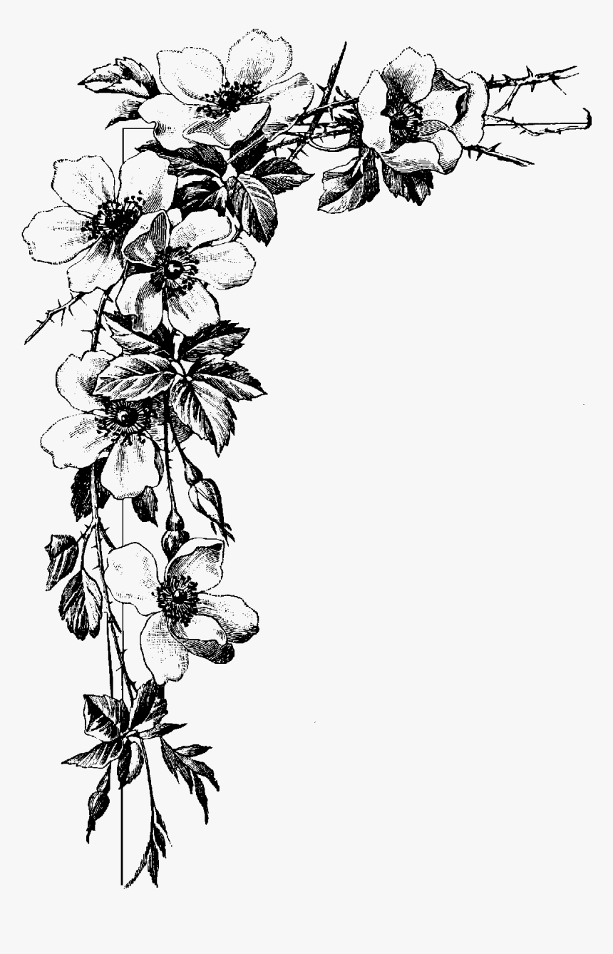 Цветочная ветка эскиз тату