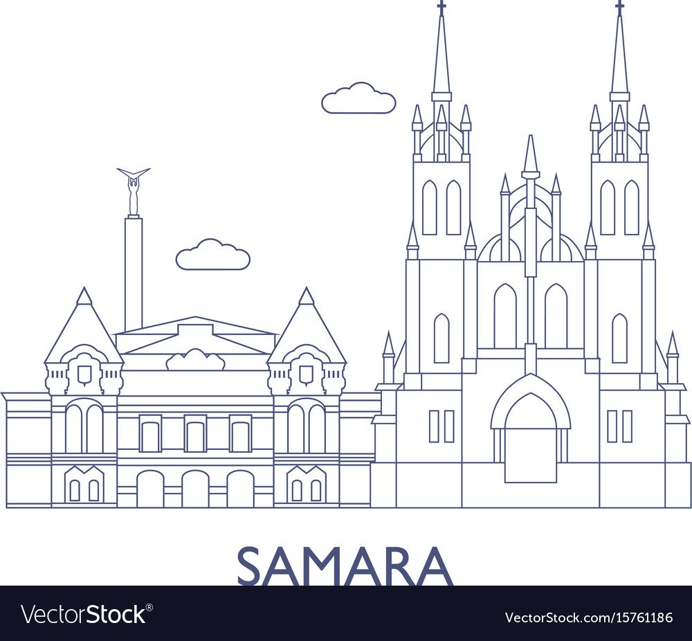Достопримечательности Самары раскраска