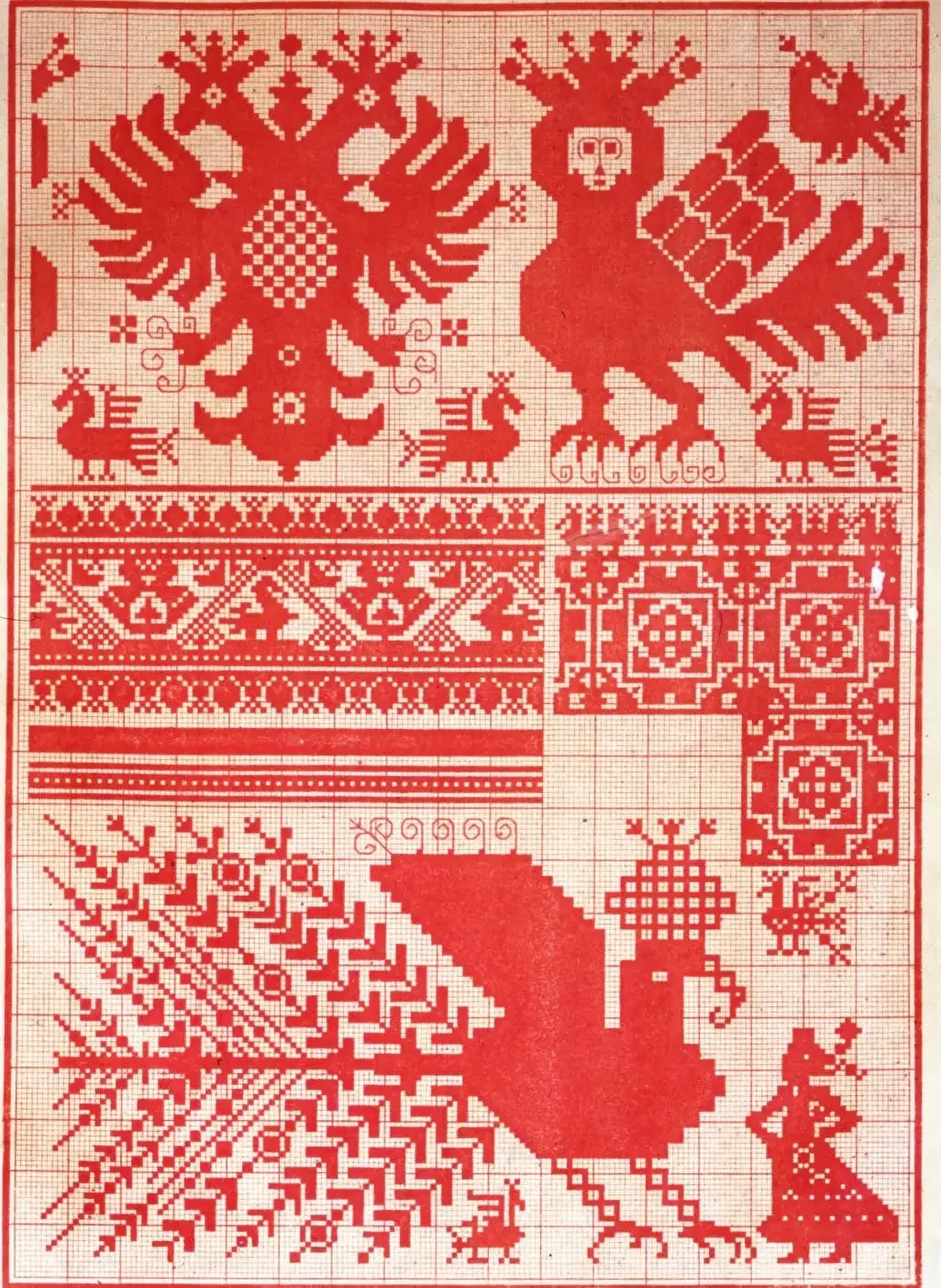 Птица Сирин русская народная вышивка