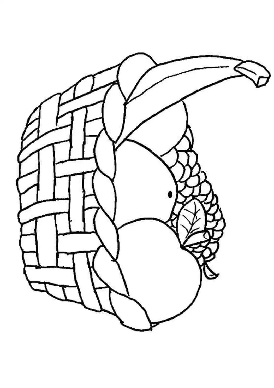 Корзинка с ягодами раскраска