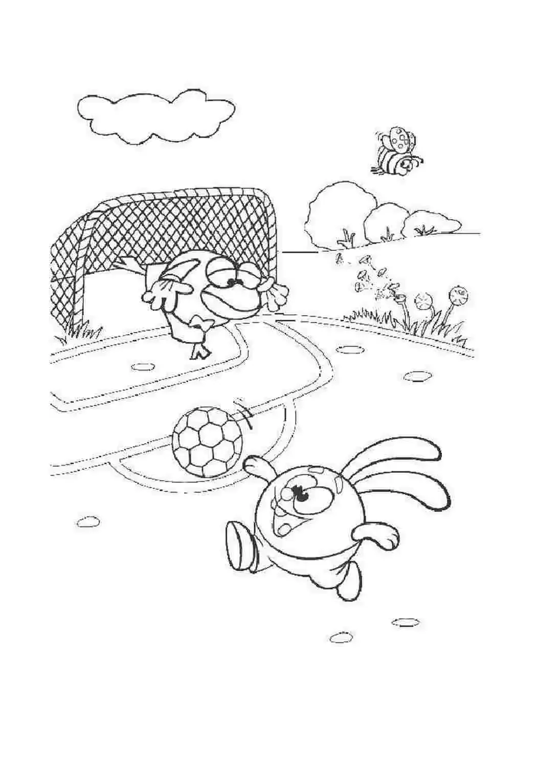 Смешарики спорт рисунки