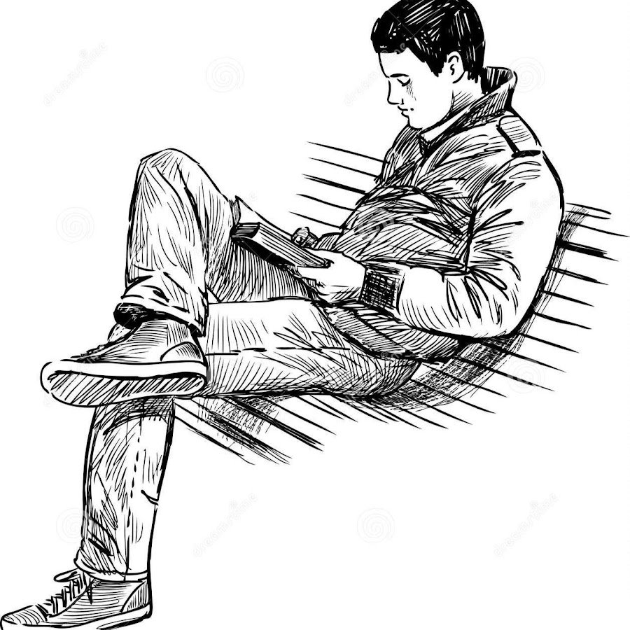 Зарисовки людей в кафе