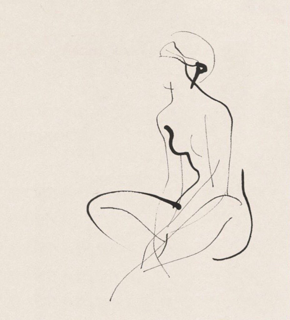 Мужчина сидит рисунок