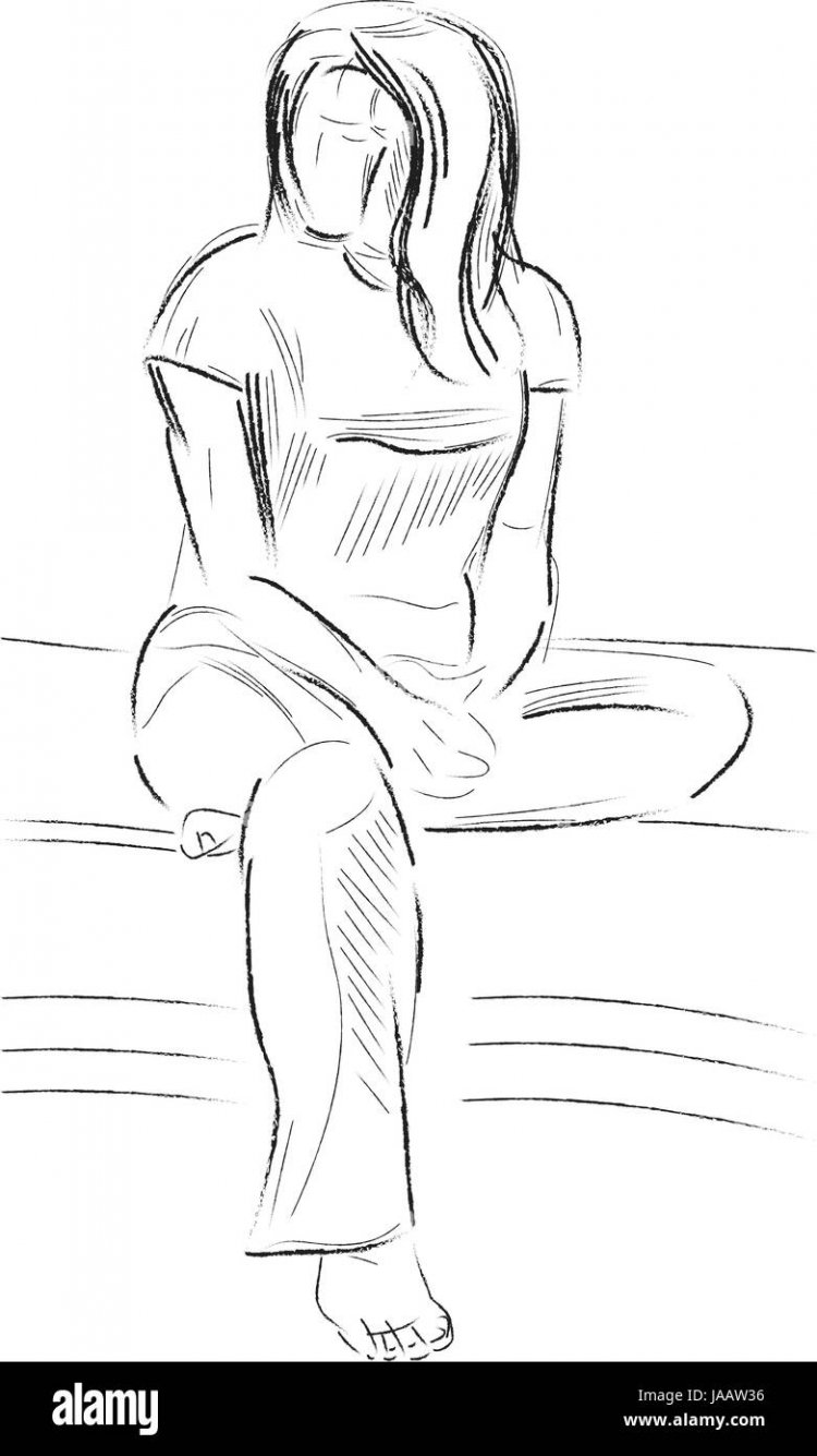 Человек на стуле рисунок