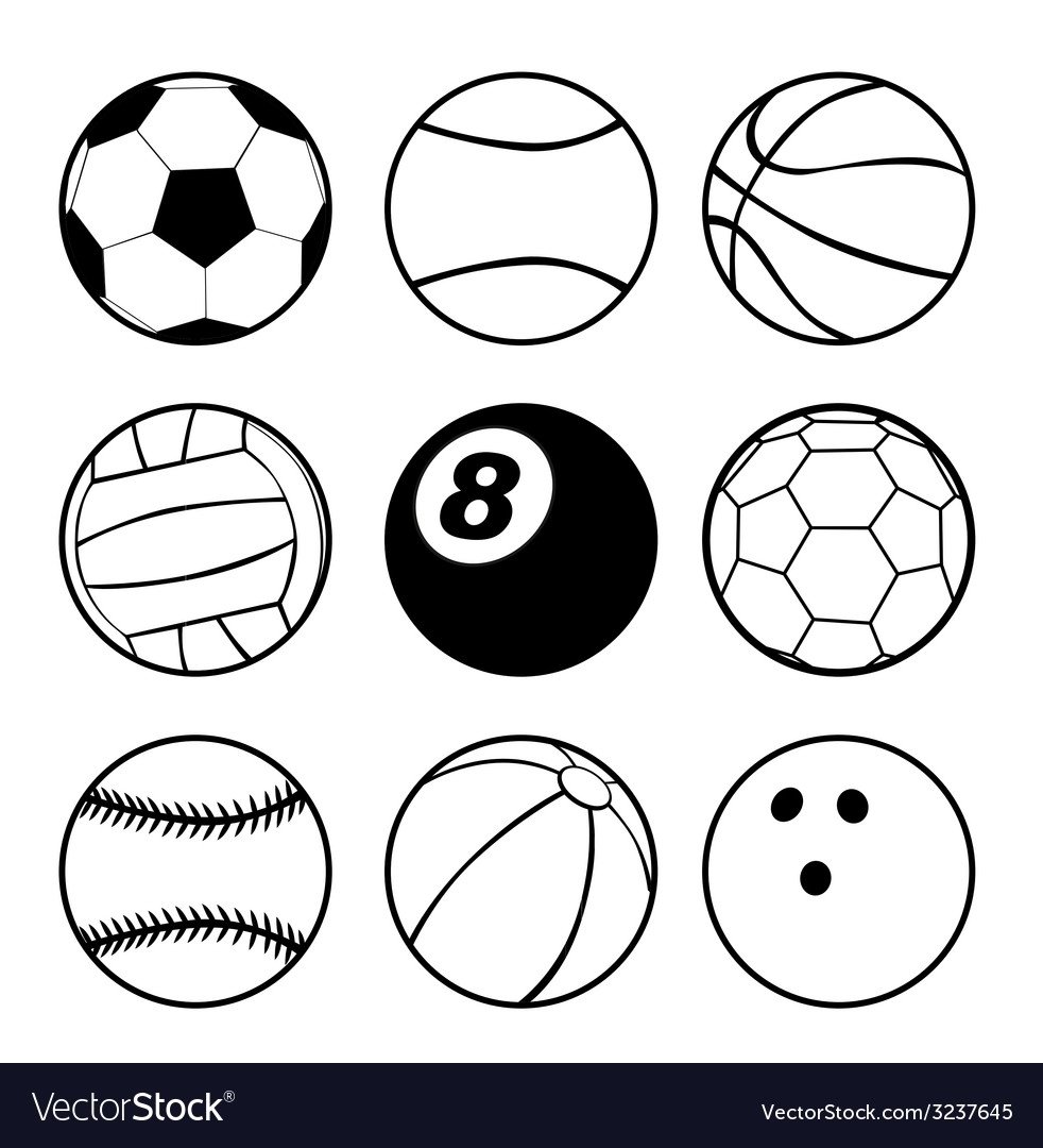 Мяч раскраска для детей