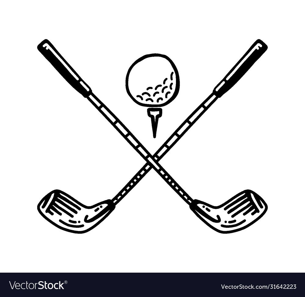 2 Скрещенных клюшки и шайба