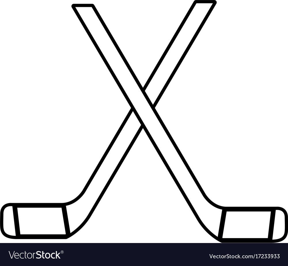 Хоккейная клюшка контур