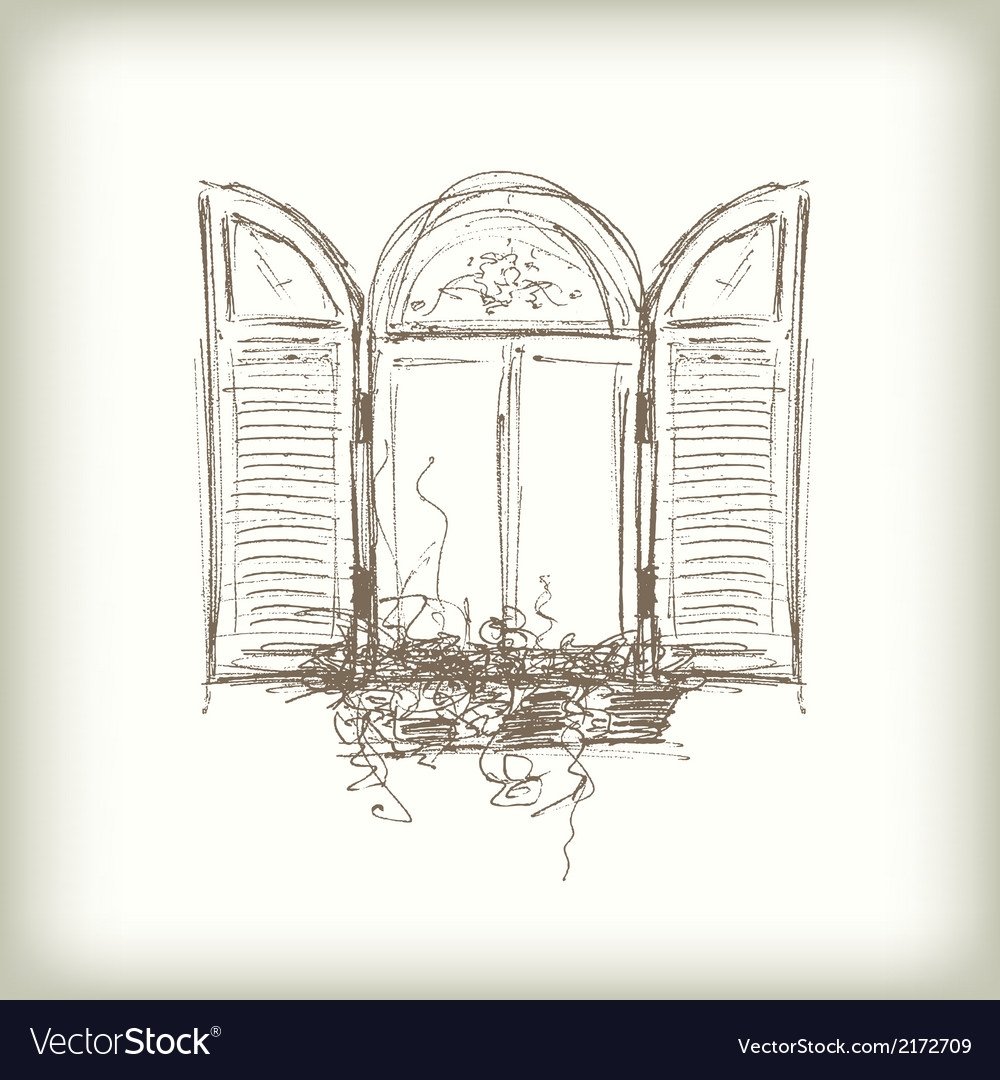 Нарисованные окна для домика