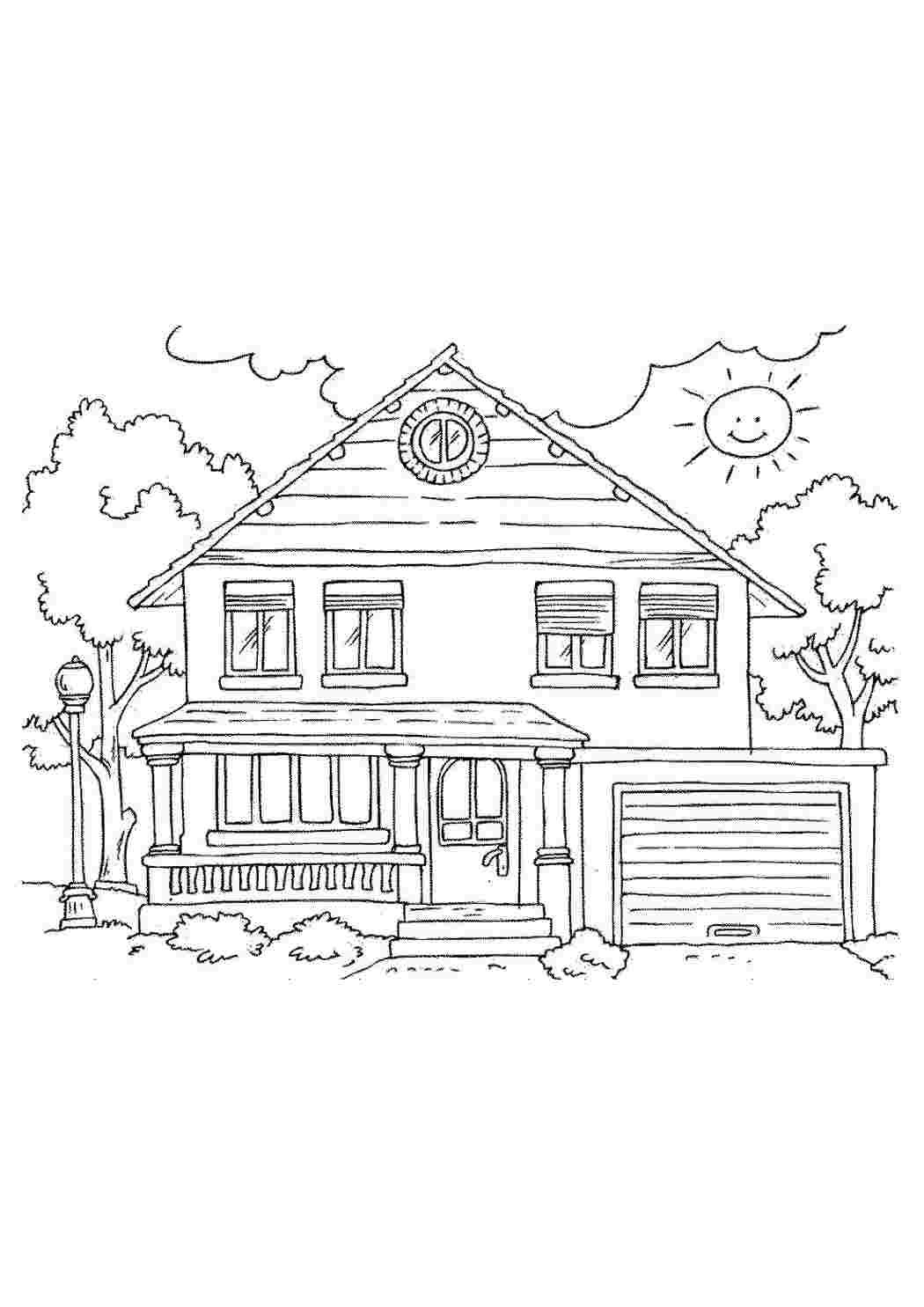 Голландские домики трафарет