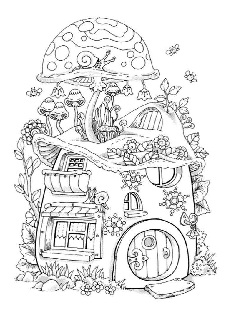 Волшебный домик раскраска