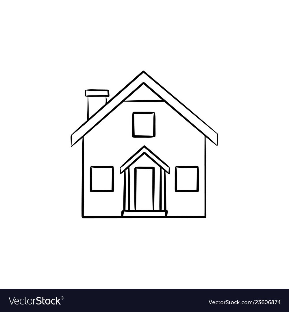 Дом раскраска для малышей