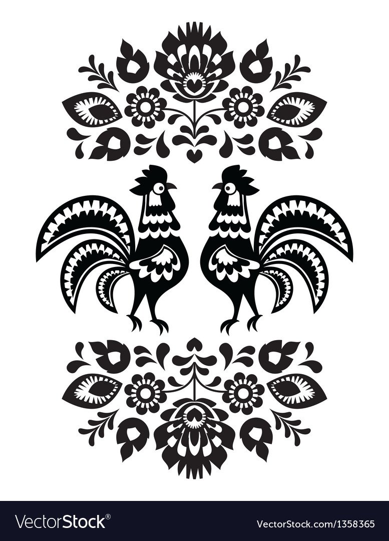 Русские народные узоры черно белые