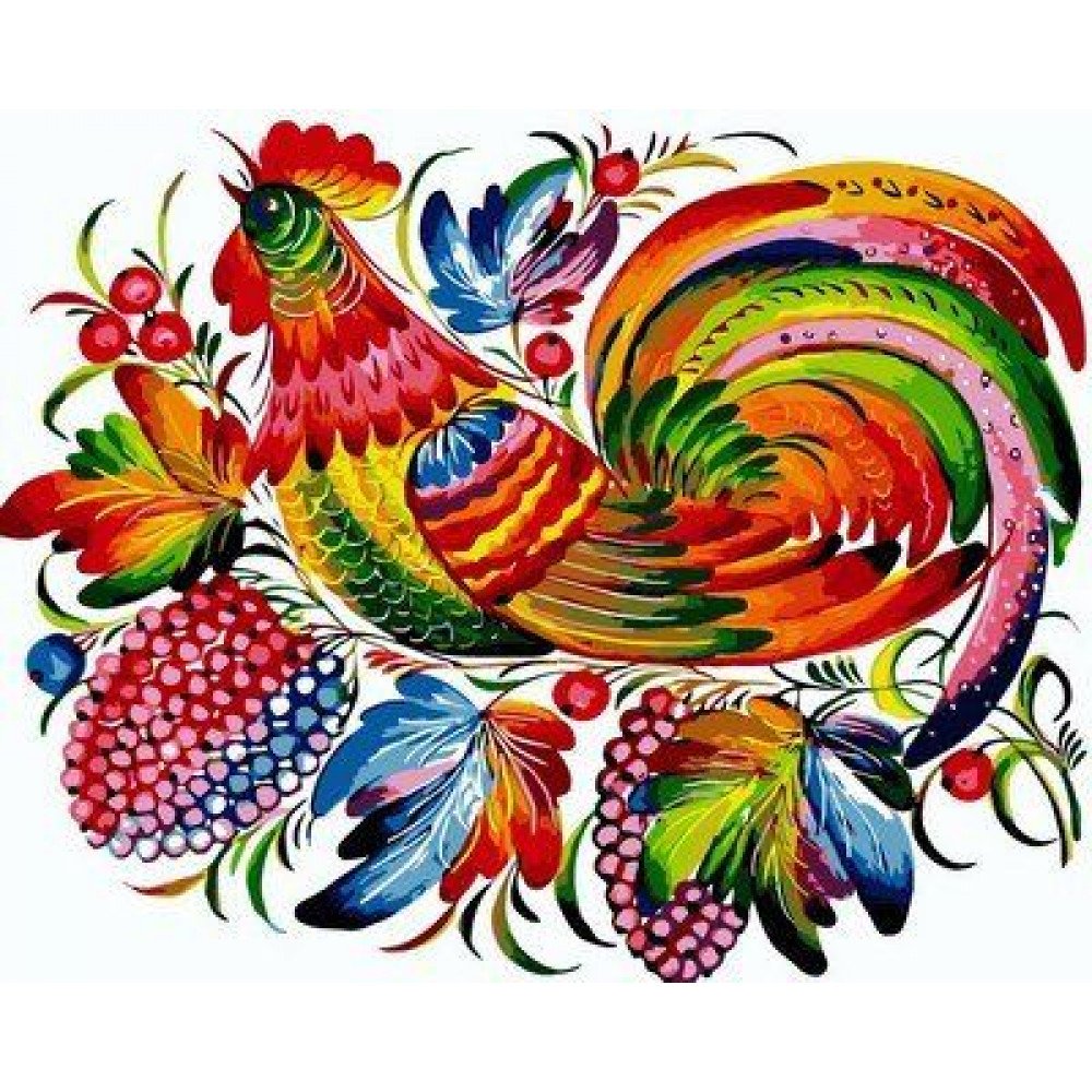 Петриковская роспись петух