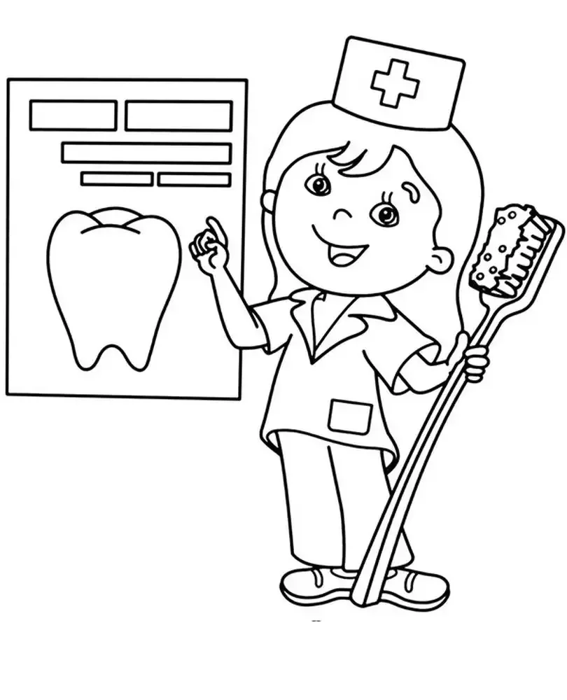 Раскраска врач