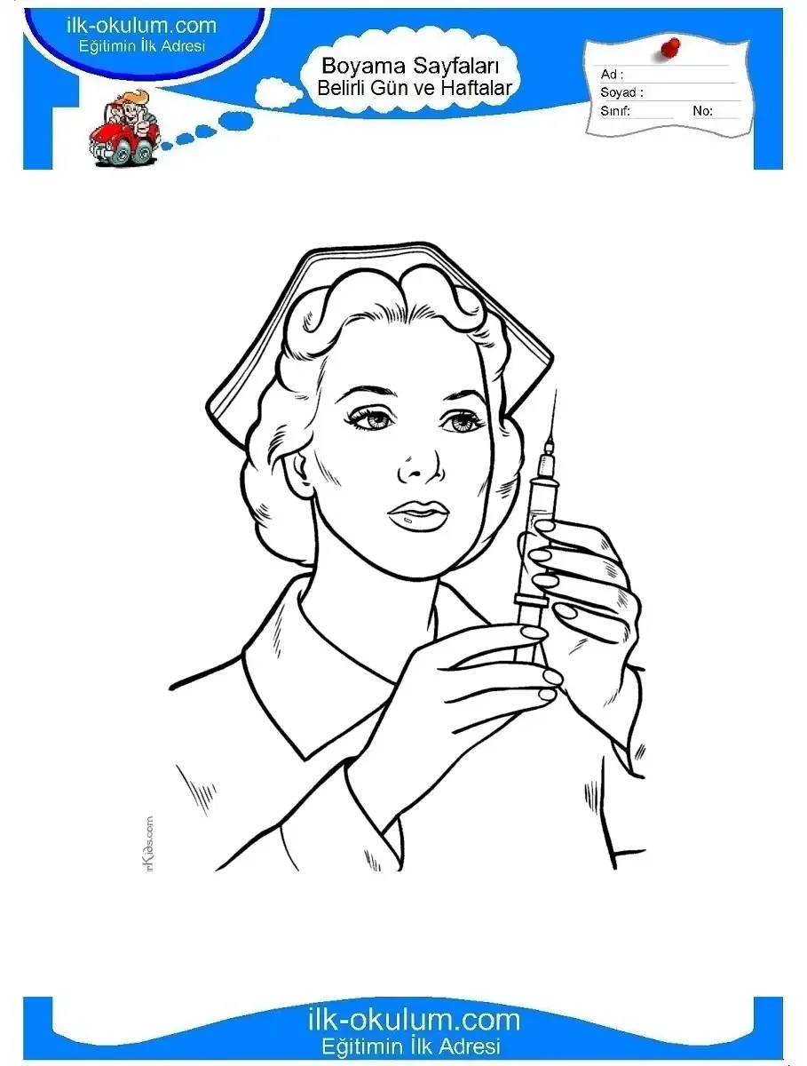 Раскраска медсестра