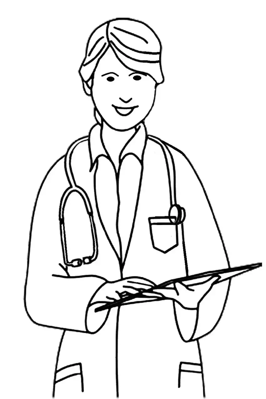 Раскраска медсестра