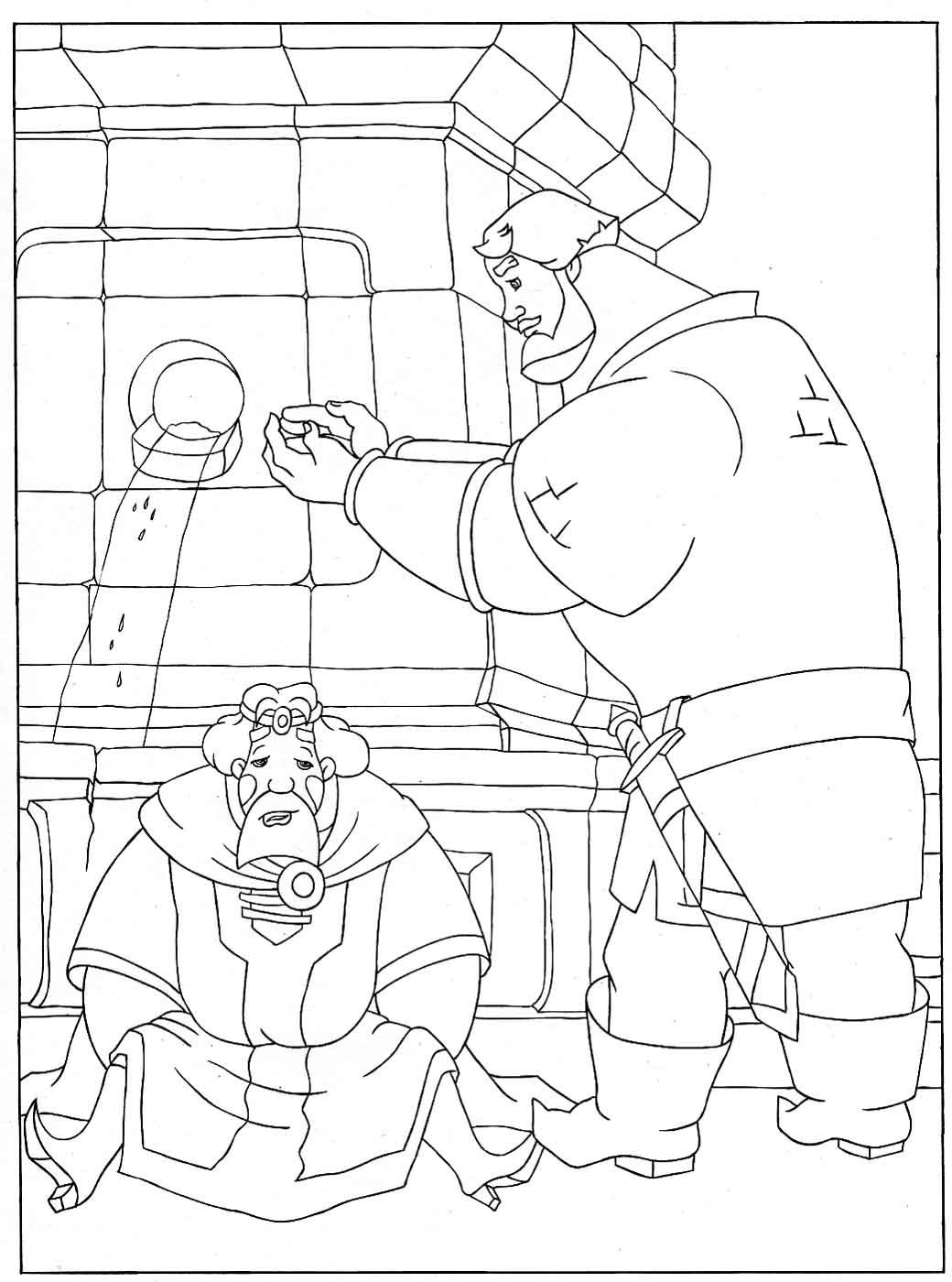 Илья Муромец и Соловей разбойник раскраска