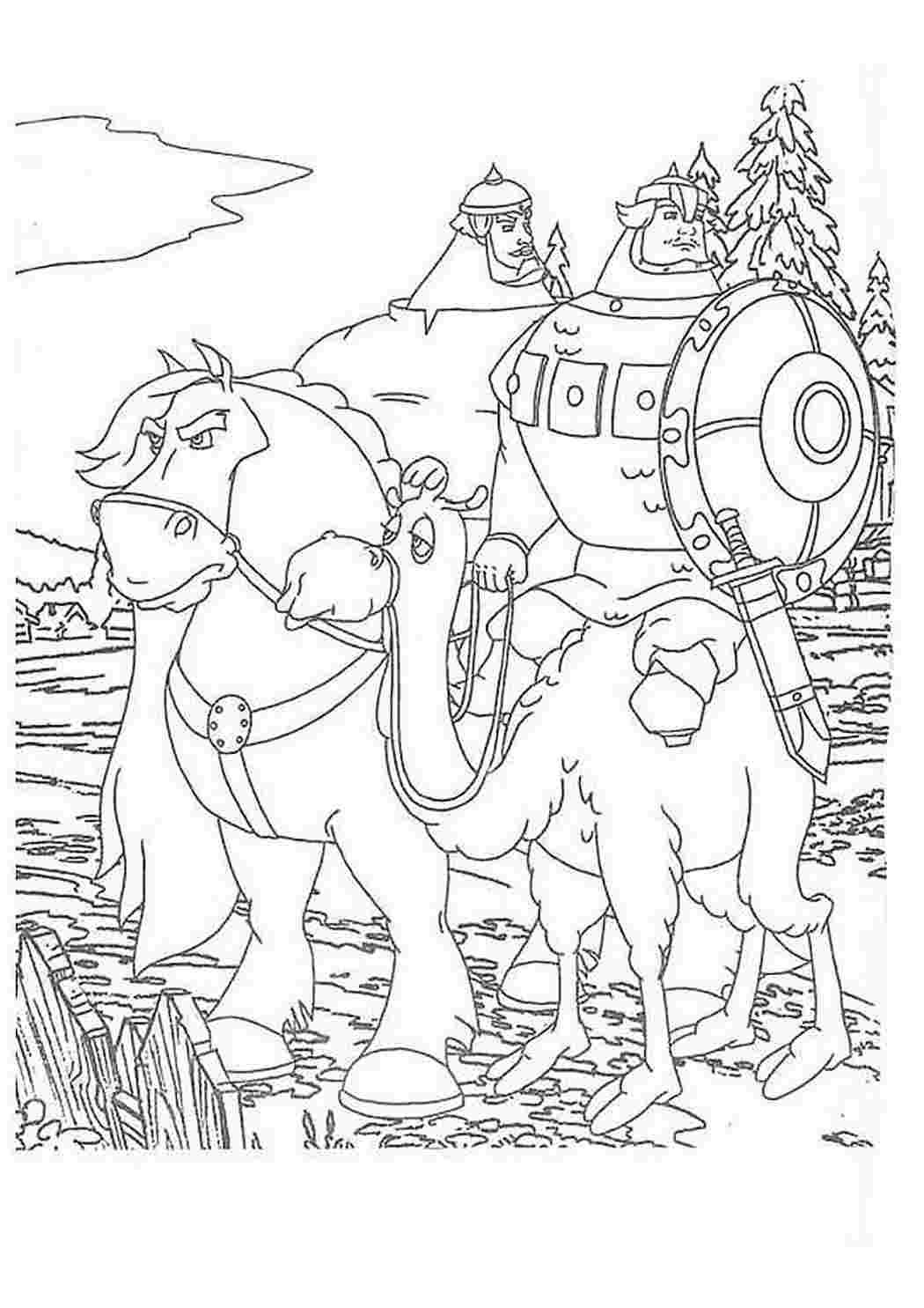 Богатырь рисунок
