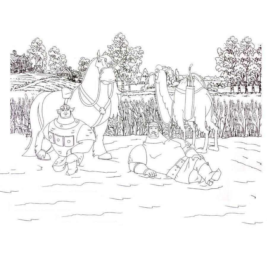 Образ русского богатыря с мечом