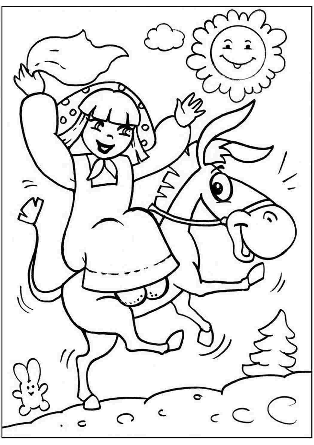 Детские раскраски с богатырями