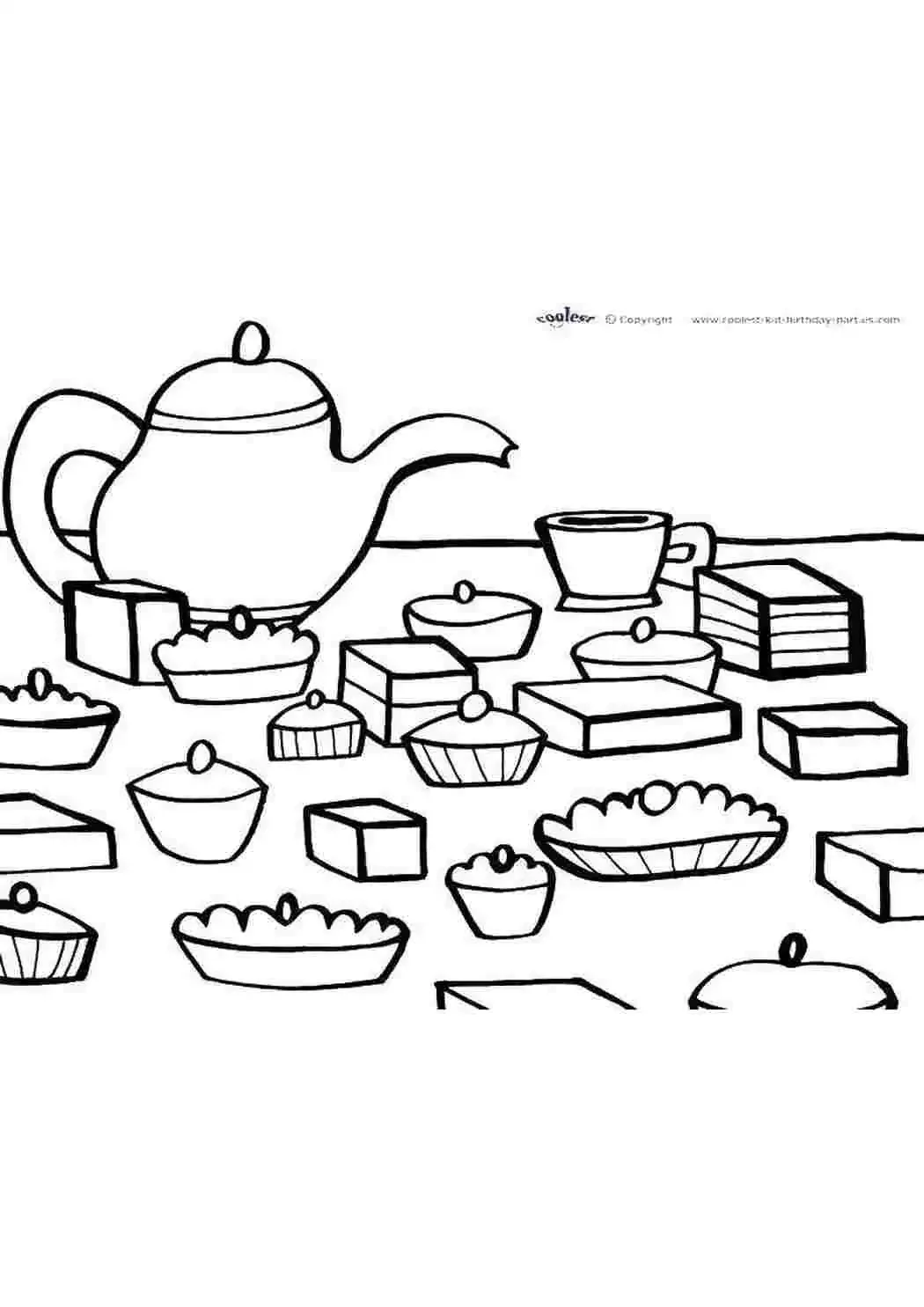 Самовар раскраска для детей