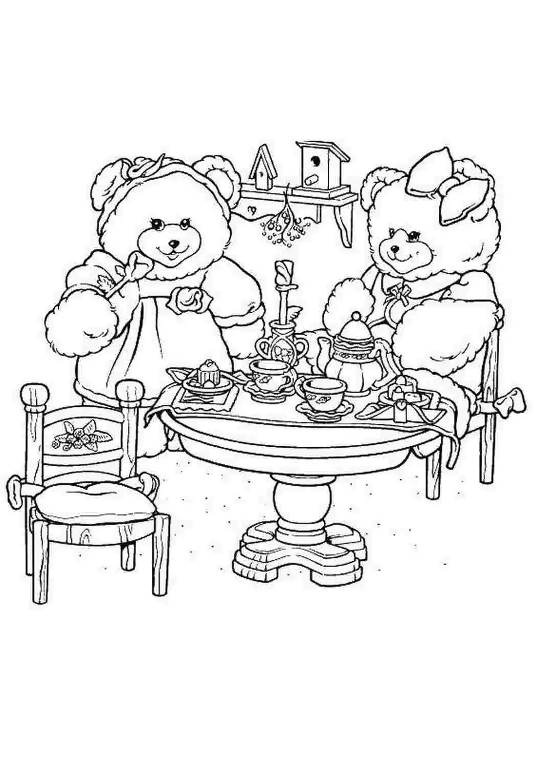 Чайный сервиз раскраска