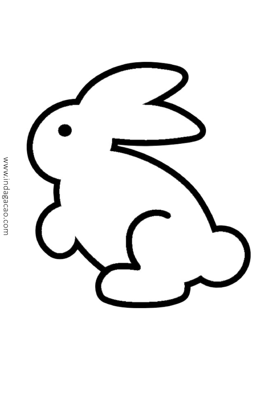 Трафарет хвост зайца