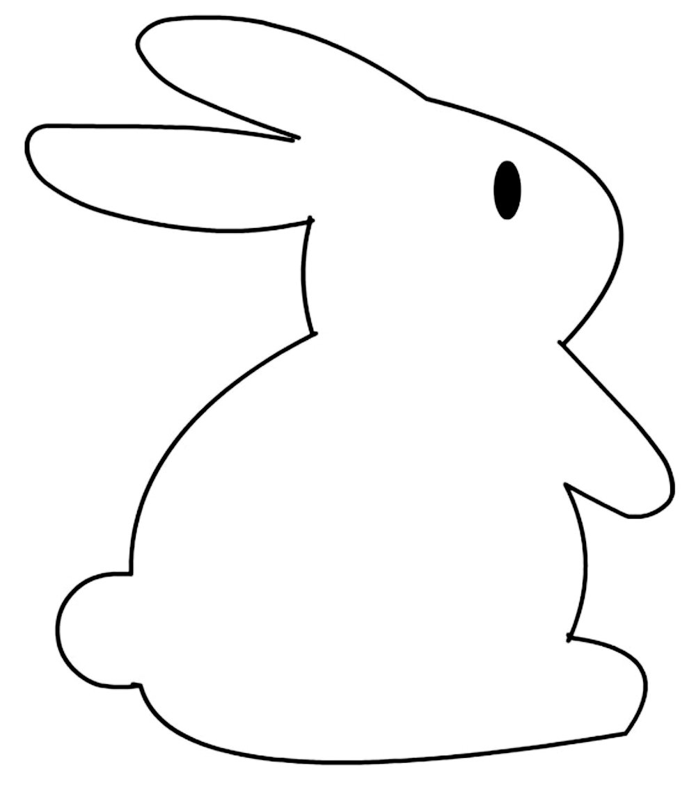Кролик трафарет