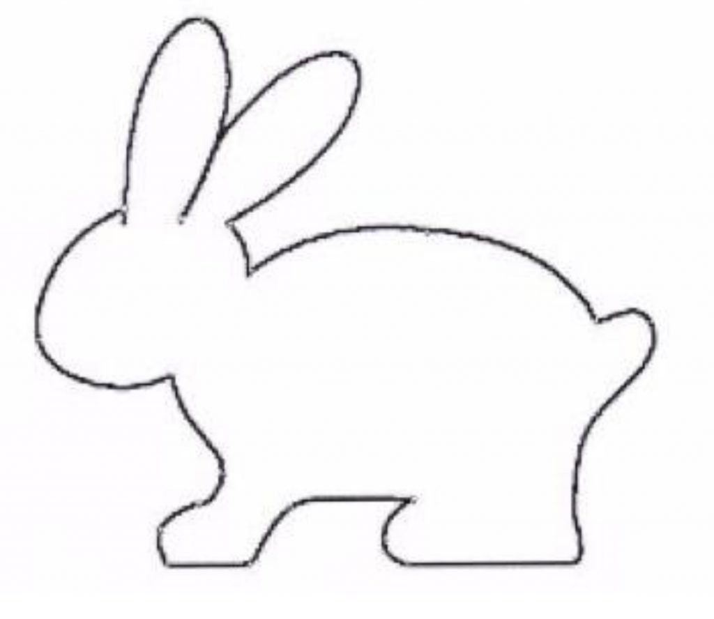 Трафарет зайца для поделки