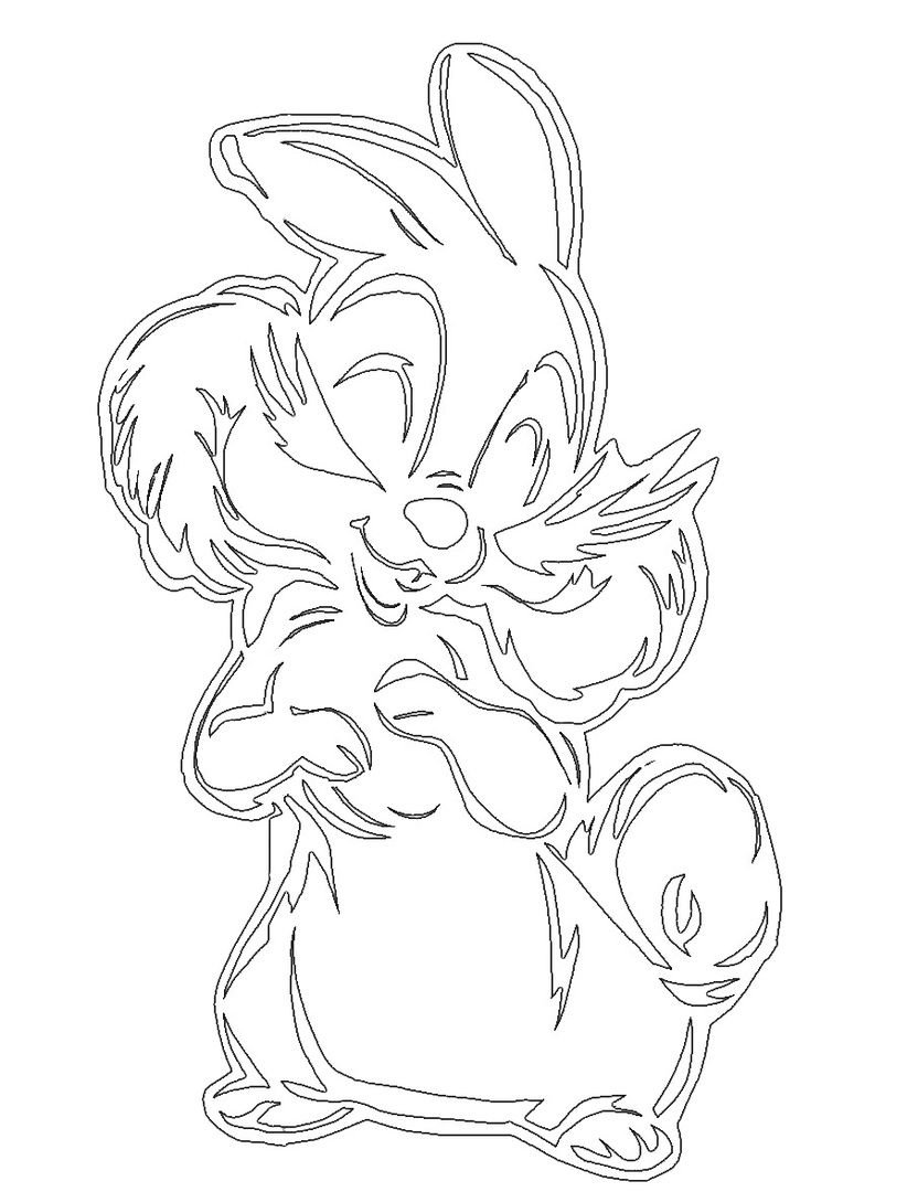 Трафарет зайца для вырезания