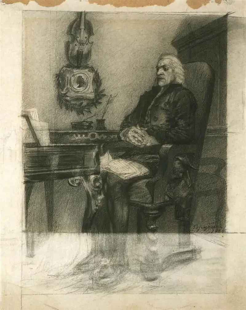 Врубель Моцарт и Сальери