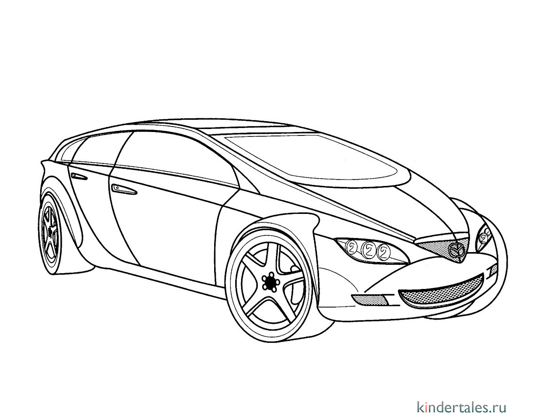 Раскраски для мальчиков Мазда rx8