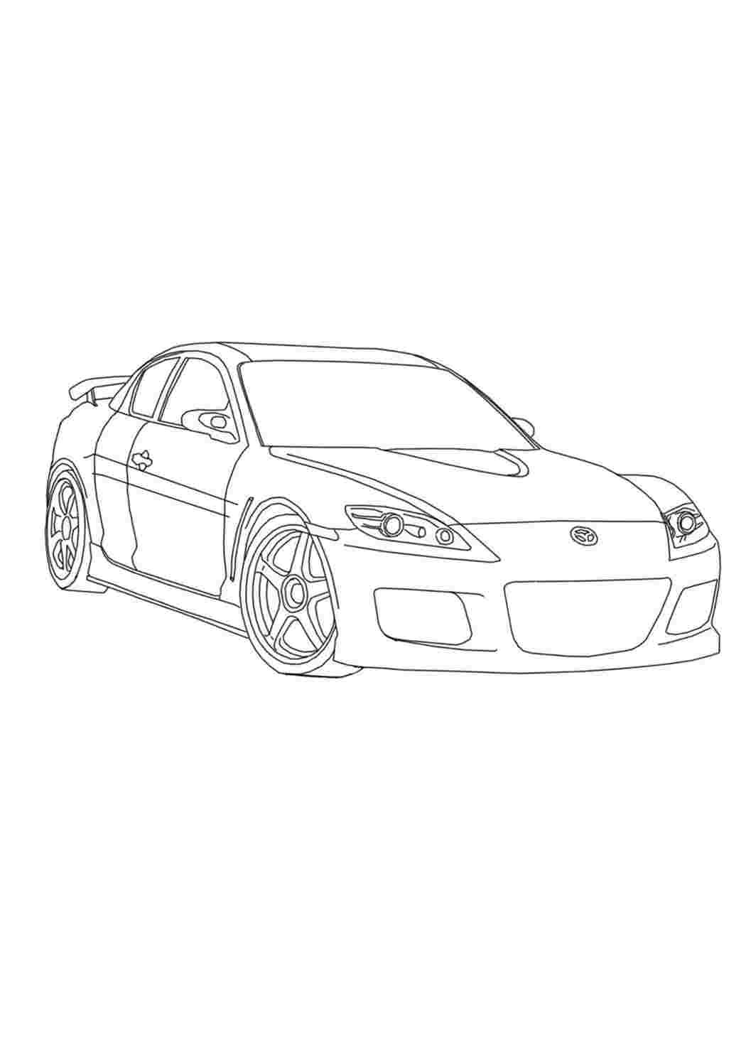 Раскраски машины Mazda rx8