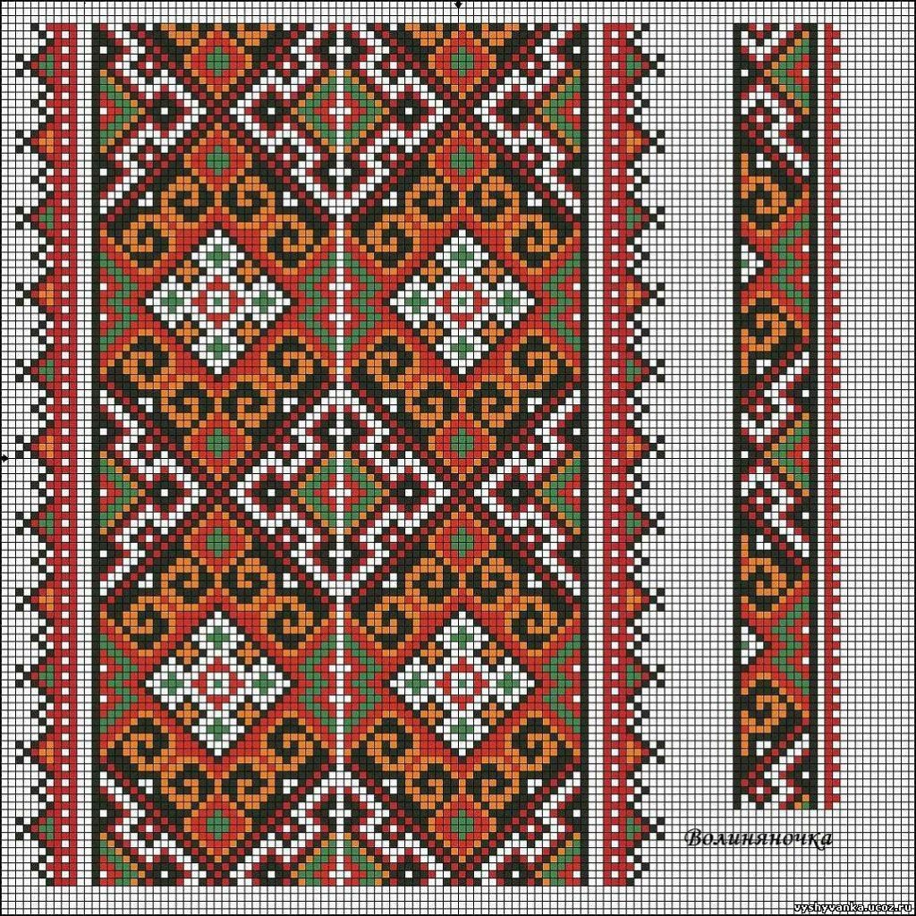 Туркменские узоры вышивки