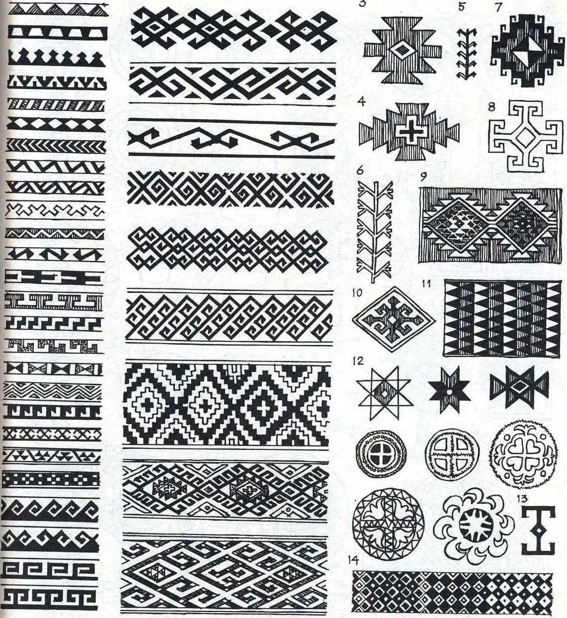 Ткани орнамент индейцев Навахо