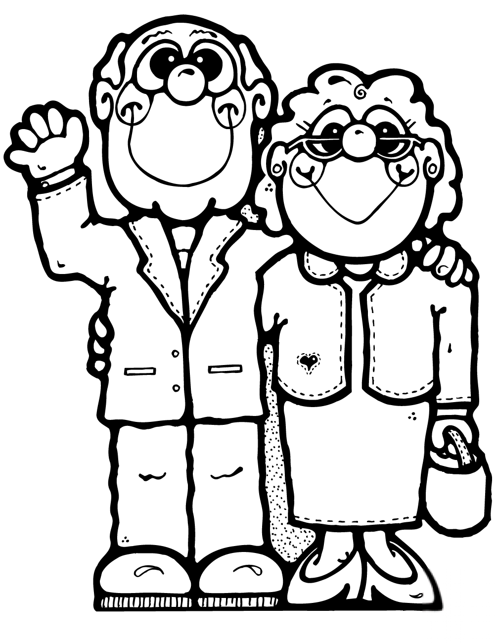 Grandmother grandfather раскраска