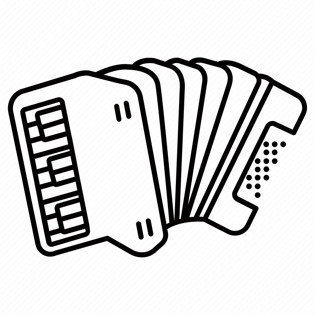 Баян нарисованный Винтаж