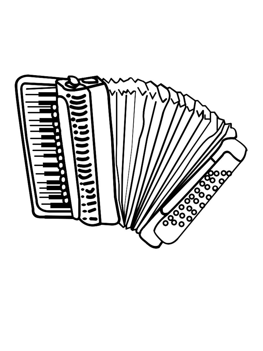 Гармошка раскраска