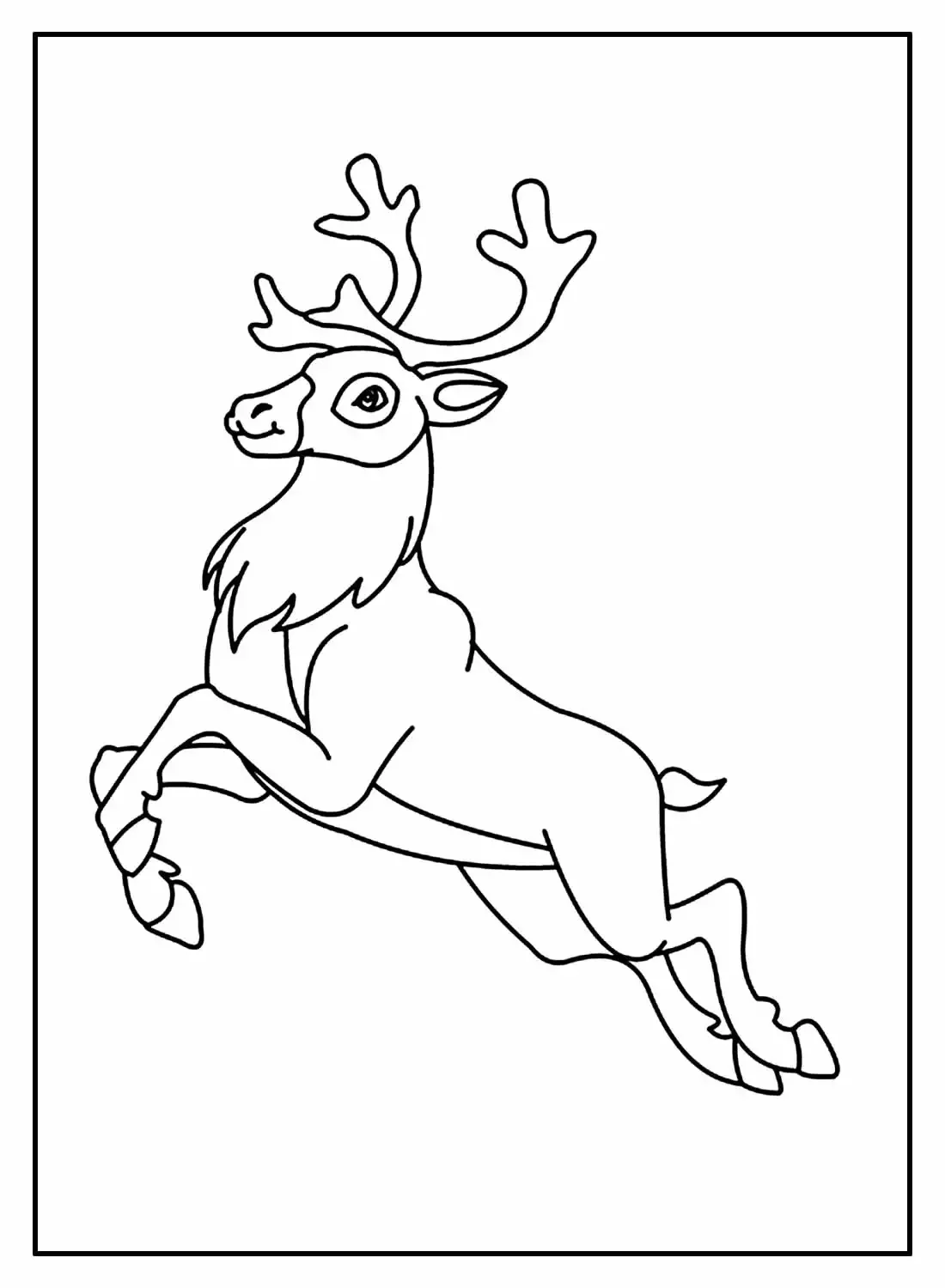 Олененок Рудольф раскраска