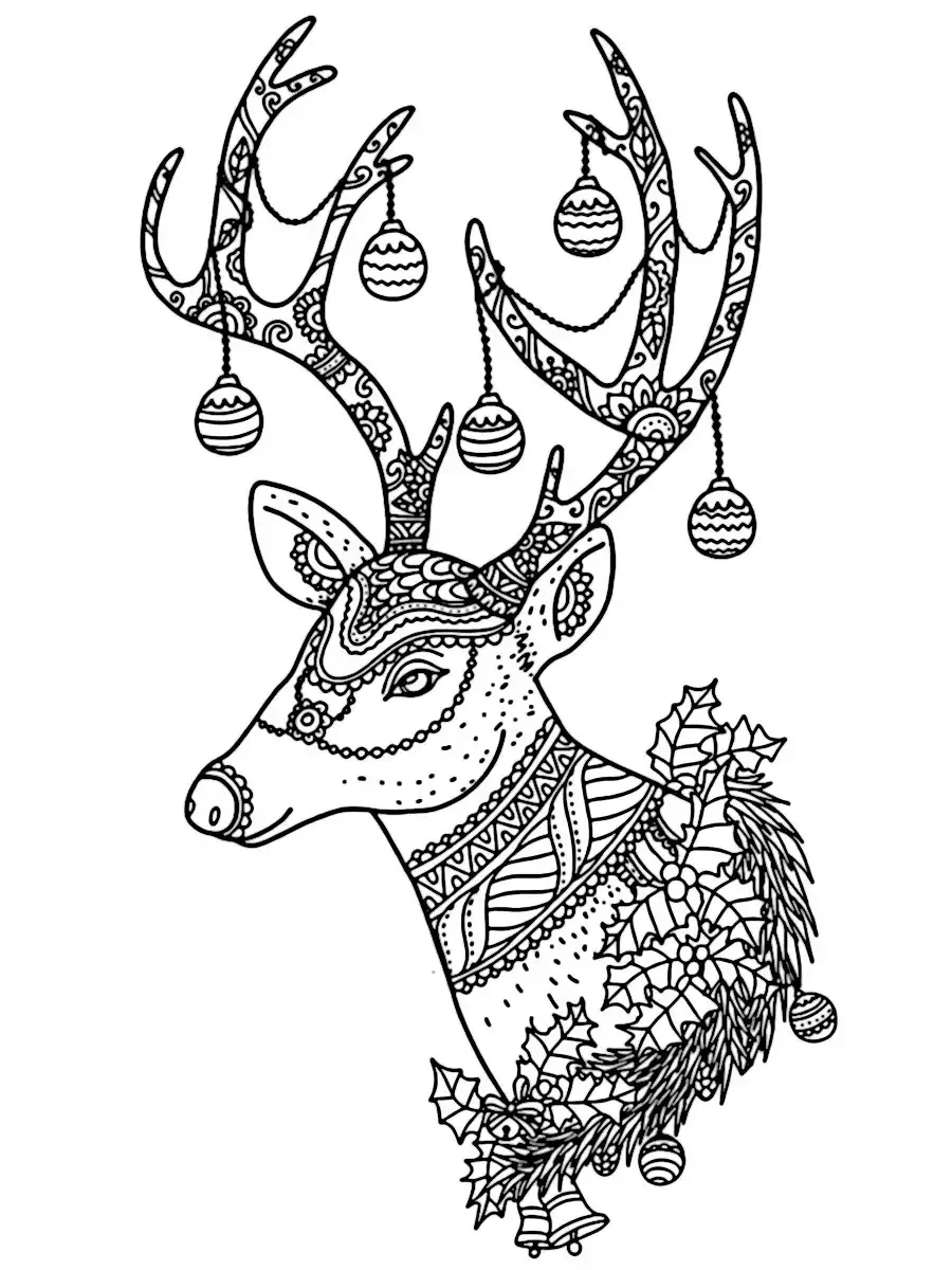 Уссурийский пятнистый олень раскраска