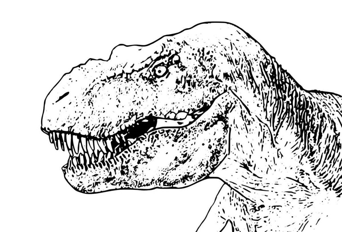 Раскраска динозавр тиронозавр